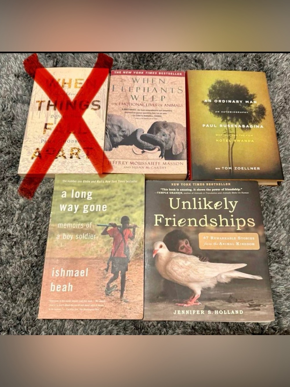 Assorted Fiction, Biography & Non Fiction Book Collection - Set of 4